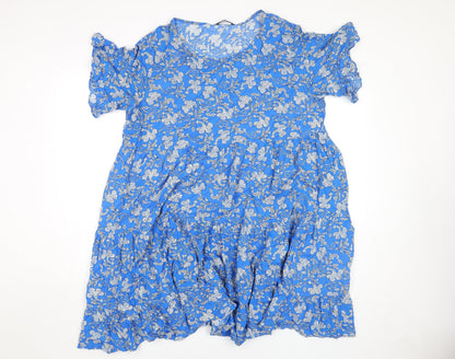 Roman Women’s Blue A-Line Floral Dress Size 18