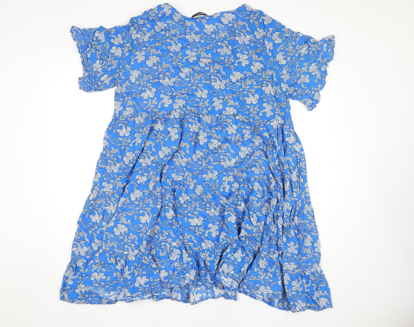 Roman Women’s Blue A-Line Floral Dress Size 18