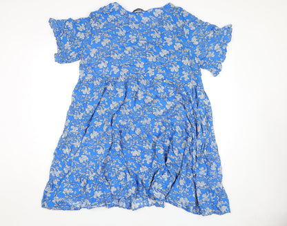 Roman Women’s Blue A-Line Floral Dress Size 18