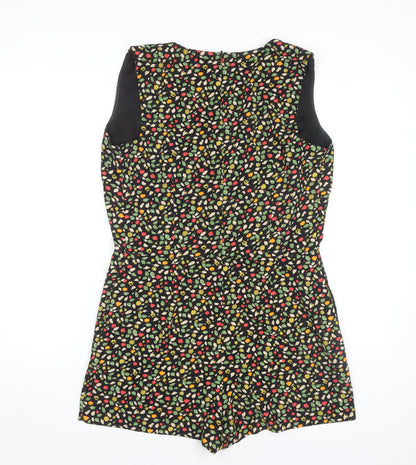 Next Women's Multicoloured Floral Playsuit Size 12