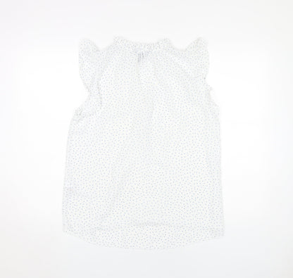 New Look Women's White UK 12 Sleeveless Blouse