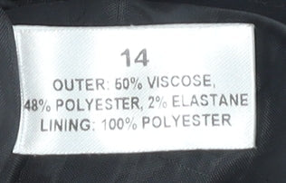 Linea Women's Black Pencil Skirt Size 14 Workwear