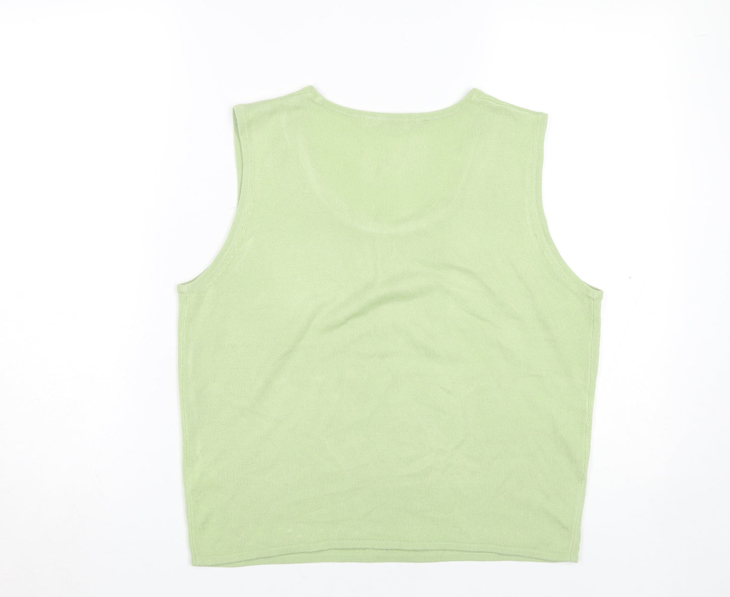 Womens UK Size 14 Marks and Spencer Green Cropped Tank