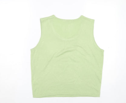 Womens UK Size 14 Marks and Spencer Green Cropped Tank