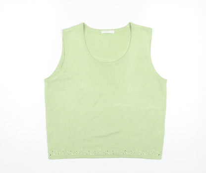 Womens UK Size 14 Marks and Spencer Green Cropped Tank