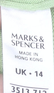 Womens UK Size 14 Marks and Spencer Green Cropped Tank