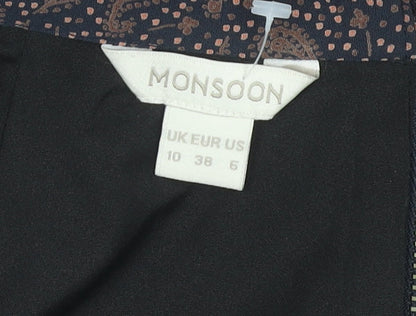Monsoon Women's Multicoloured Paisley A-Line Skirt, Size 10