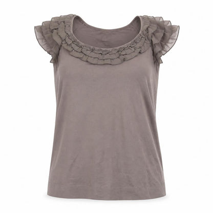 Womens UK Size 6 H&M Brown Basic Blouse