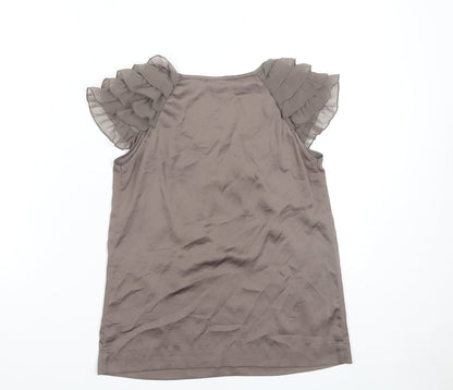 Womens UK Size 6 H&M Brown Basic Blouse