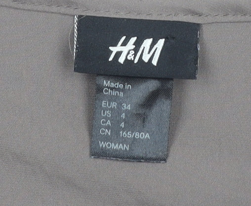 Womens UK Size 6 H&M Brown Basic Blouse