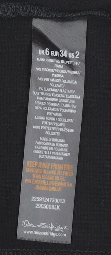 Miss Selfridge Women's Black Sleeveless Dress