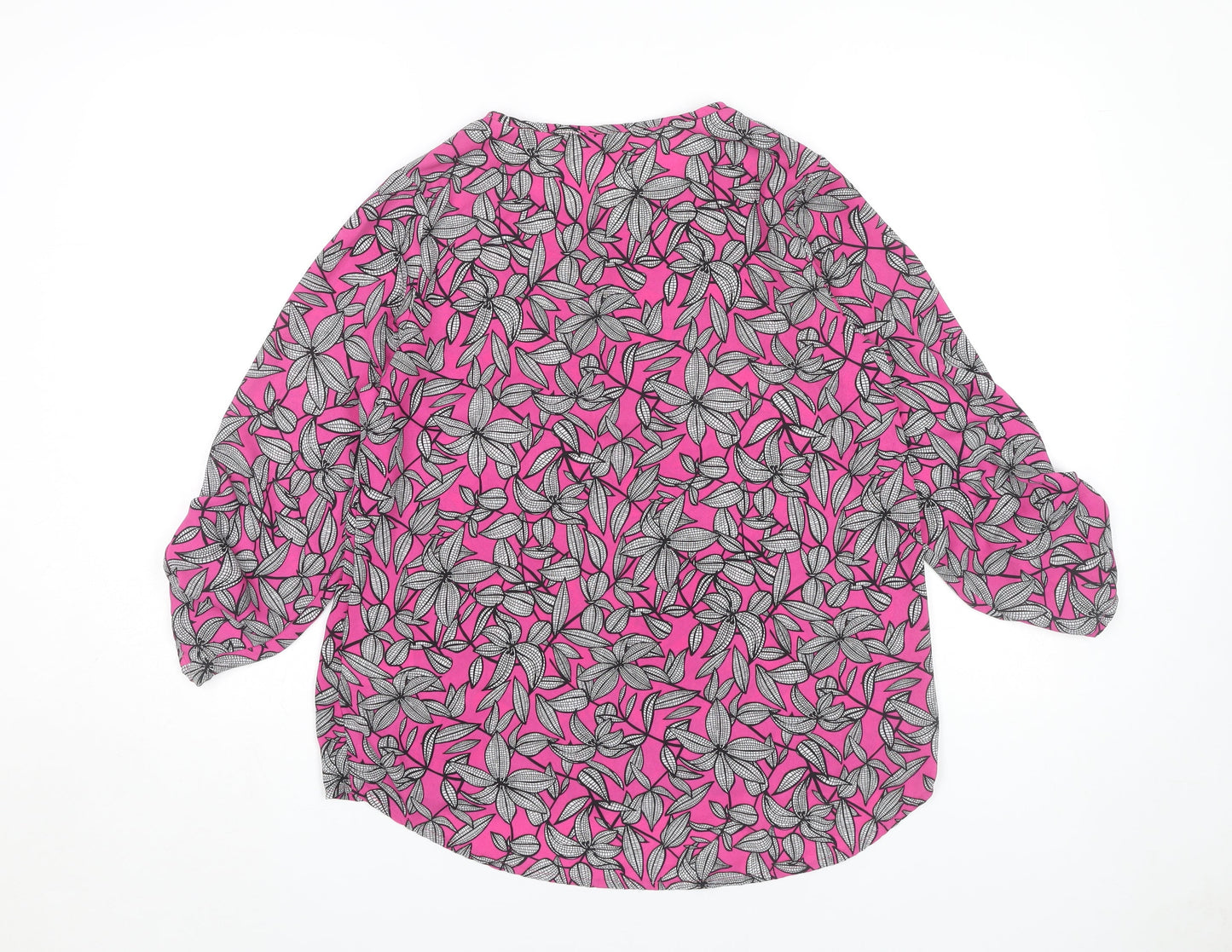 Damart Women's Pink Floral Blouse Size 10