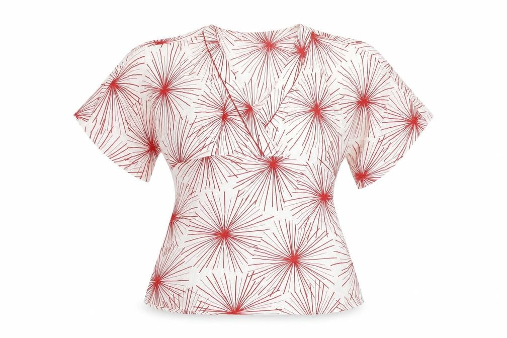 Womens UK Size 14 H&M Red Basic Blouse