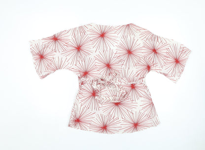 Womens UK Size 14 H&M Red Basic Blouse