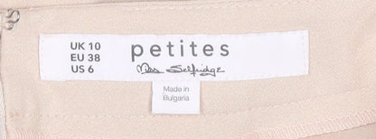 Miss Selfridge Petites Lace Accent Women's Beige Shorts