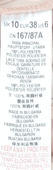 Miss Selfridge Petites Lace Accent Women's Beige Shorts