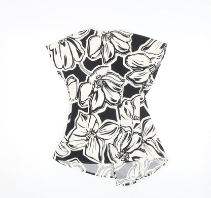 Marks and Spencer Women's Multicoloured Floral Wrap Top Size 6