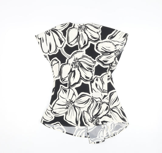 Marks and Spencer Women's Multicoloured Floral Wrap Top Size 6