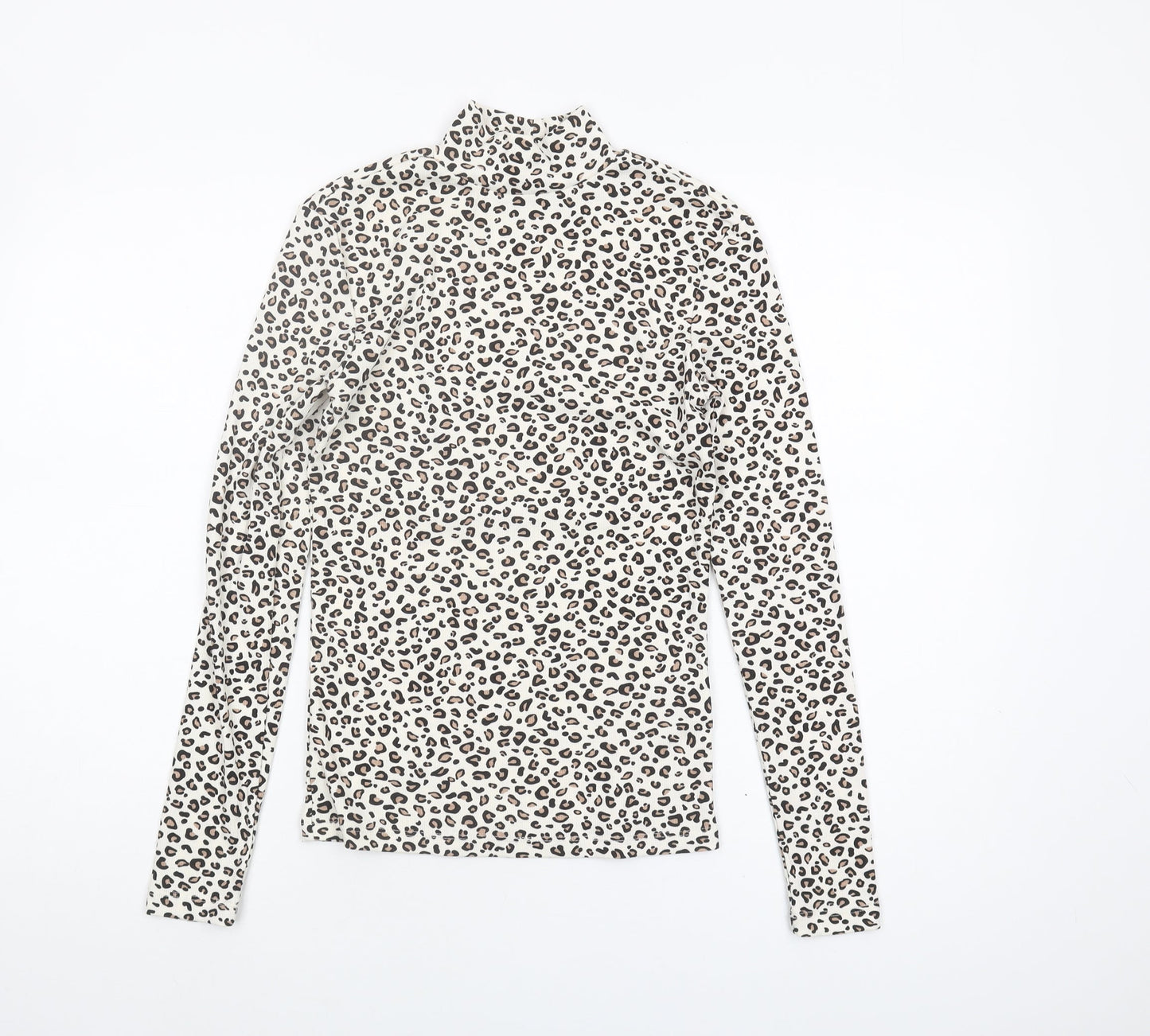 Clockhouse Women's Multicoloured Animal Print High Neck Top