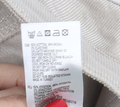 Reiss Women's Beige Trousers UK 6