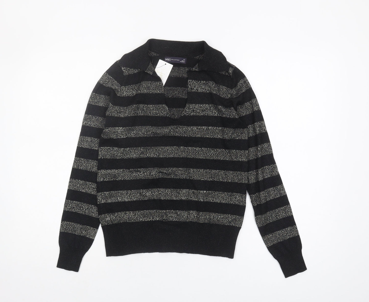 Womens UK Size XS Marks and Spencer Black Pullover Jumper