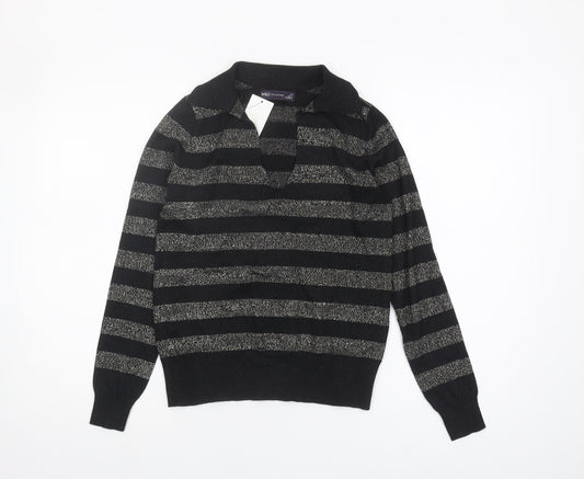 Womens UK Size XS Marks and Spencer Black Pullover Jumper