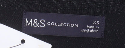 Womens UK Size XS Marks and Spencer Black Pullover Jumper