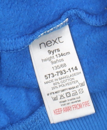 Next Boys Blue Pullover Hoodie Size 9 Years