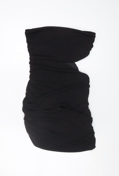 Zara Women's Black Strapless Medium Dress, Size 12