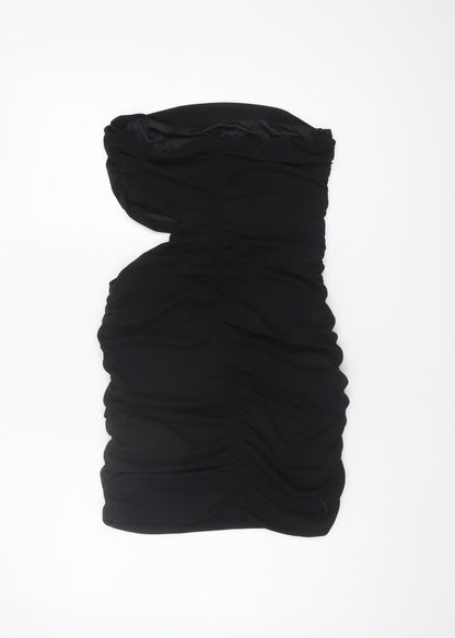 Zara Women's Black Strapless Medium Dress, Size 12