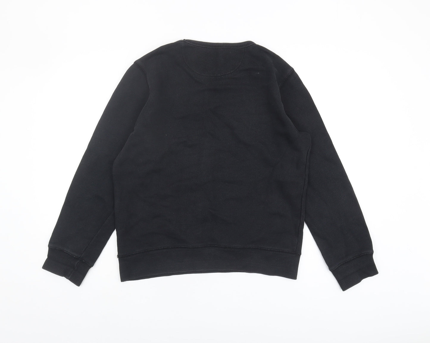 Unisex Adults UK Size 10 Pull & Bear Black Pullover Sweatshirt