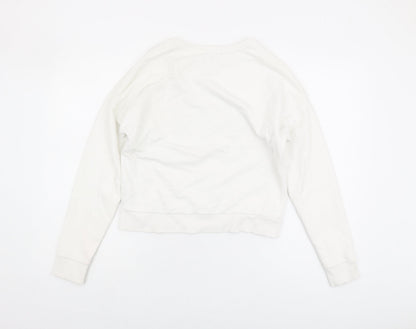 New Look Women's White Pullover Sweatshirt - Size 8