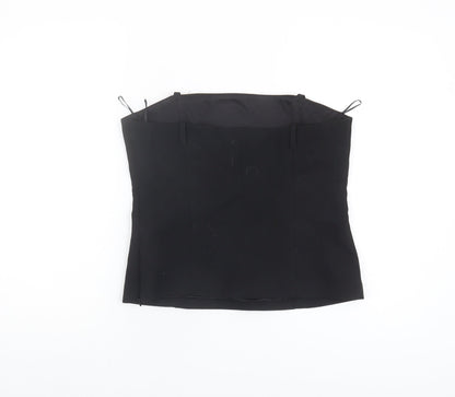 Womens UK Size L Zara Black Basic Blouse