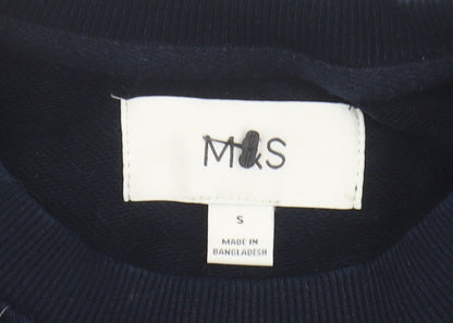 Mens UK Size S Marks and Spencer Black Pullover Sweatshirt