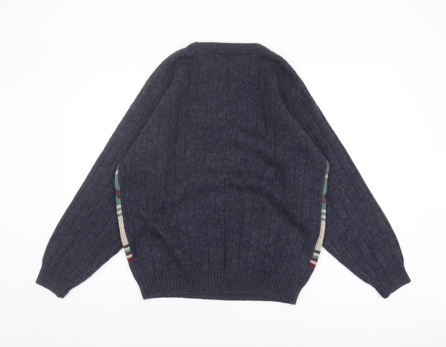 Fosters Men's Multicoloured Wool Jumper L with Aztec Design