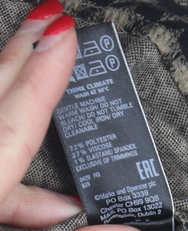 Marks and Spencer Womens Black Long Pencil Skirt Size 8