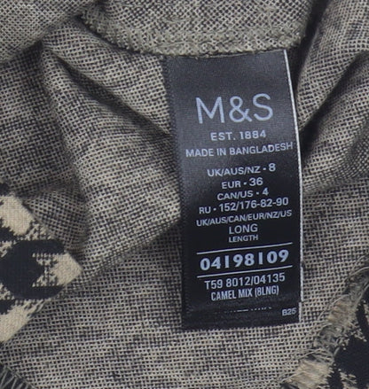 Marks and Spencer Womens Black Long Pencil Skirt Size 8