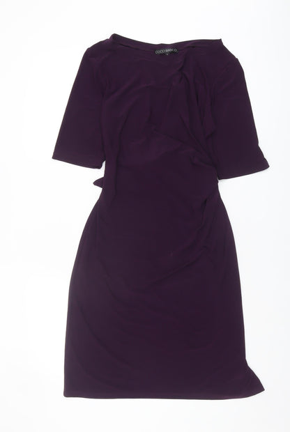 Coco Bianco Women Purple L Half Sleeve Dress