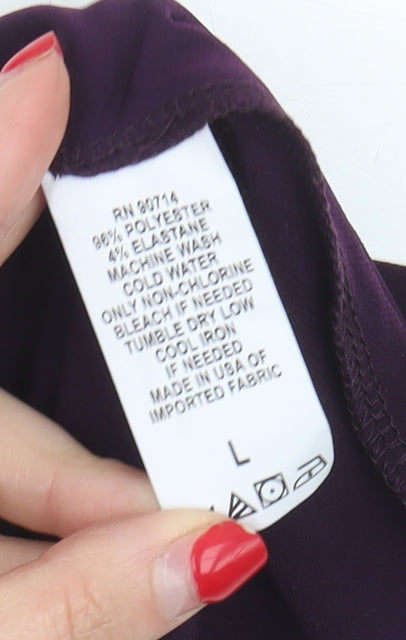 Coco Bianco Women Purple L Half Sleeve Dress