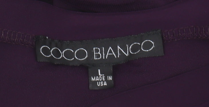 Coco Bianco Women Purple L Half Sleeve Dress