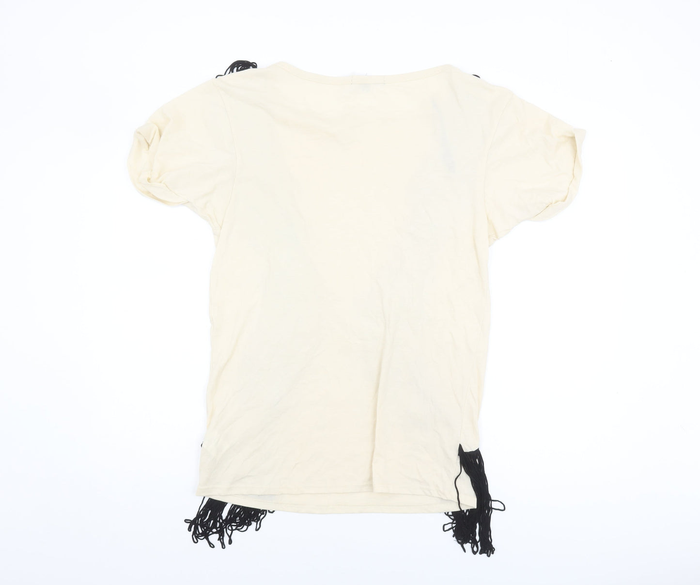 Womens UK Size 10 ASOS Ivory Basic T-Shirt