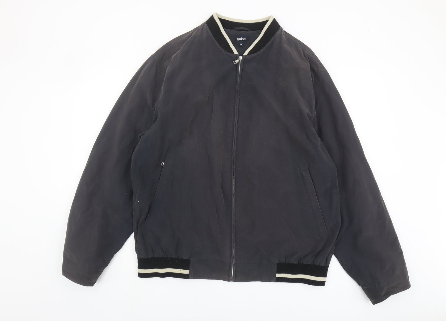 Mens UK Size XL guise Black Bomber Jacket