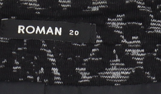 Roman Women's Black Animal Print Blazer Size 20