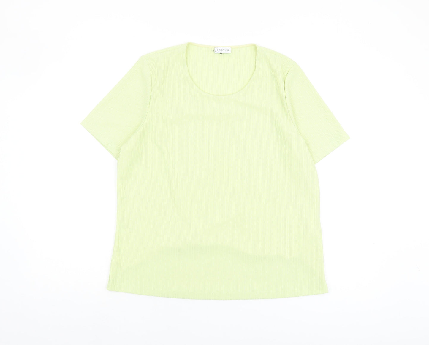Womens UK Size 16 Eastex Green Basic T-Shirt