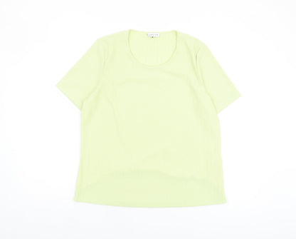 Womens UK Size 16 Eastex Green Basic T-Shirt