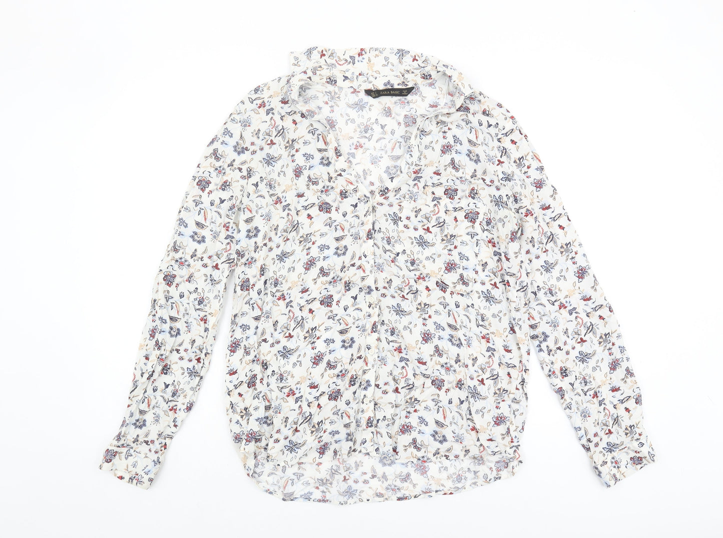 Womens UK Size L Zara Basic Multicoloured Basic Blouse