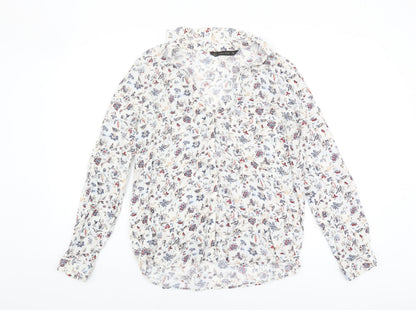 Womens UK Size L Zara Basic Multicoloured Basic Blouse
