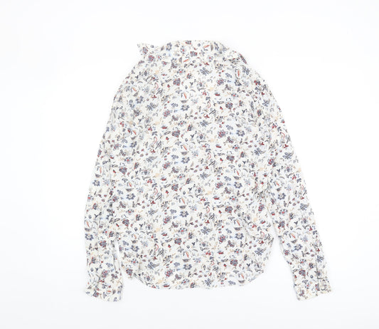 Zara Basic Women's Floral Blouse L Multicoloured