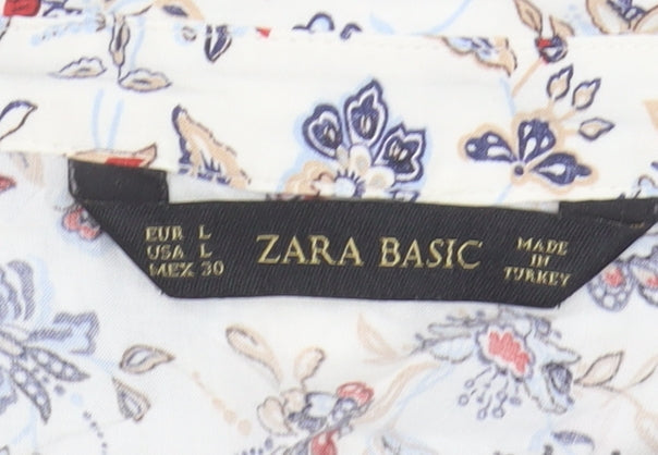 Womens UK Size L Zara Basic Multicoloured Basic Blouse
