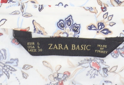Womens UK Size L Zara Basic Multicoloured Basic Blouse
